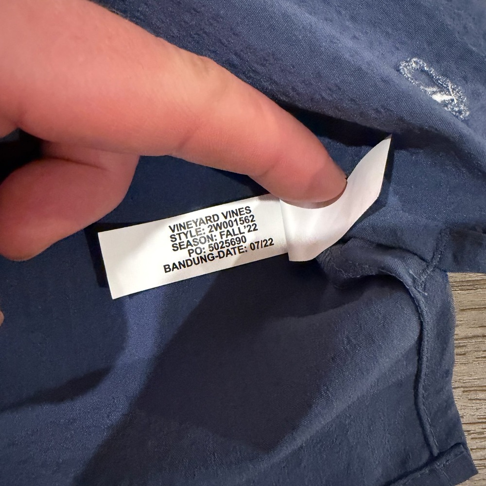 Vineyard Vines Performance Split Neck Top Blue Wo… - image 7